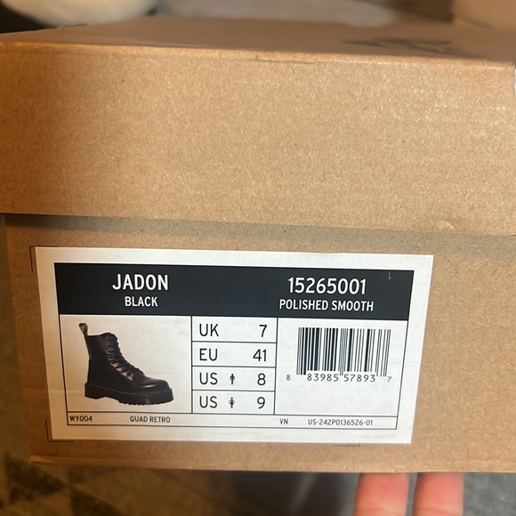 Dr. Marten Boots, Women’s 9, Black, Jardon - Picture 6 of 6